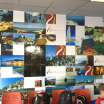 bespoke printed wallpaper of a montage