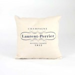 bespoke printed cushion for Laurent Perrier
