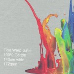 Printed Cotton Fine Warp Satin Fabric 100% Cotton 143cm wide 172 gsm